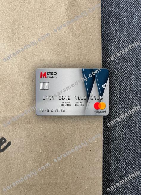 United Kingdom Metro Bank mastercard photolook front